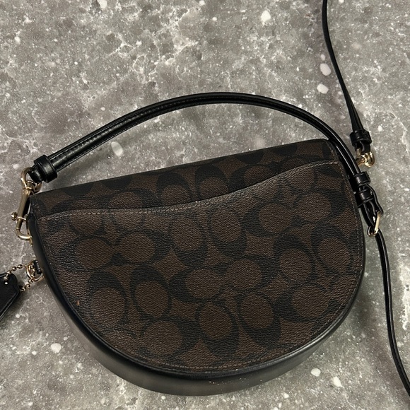 Coach Black and Brown Signature Crossbody Bag - Picture 3 of 6